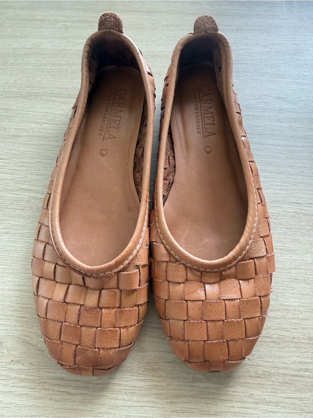 Woven Genuine Leather Ballet Flats – Made in Spain – Size 6 (Fits 6.5)